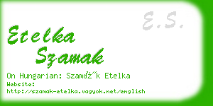 etelka szamak business card